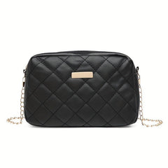 Argyle Quilted Crossbody Bag Zipper Shoulder Bag For Women