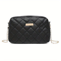 Argyle Quilted Crossbody Bag Zipper Shoulder Bag For Women