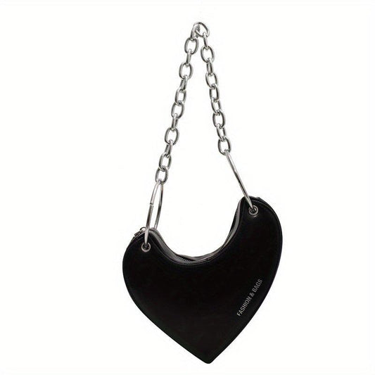Heart Shaped Crossbody Bag Gothic Style