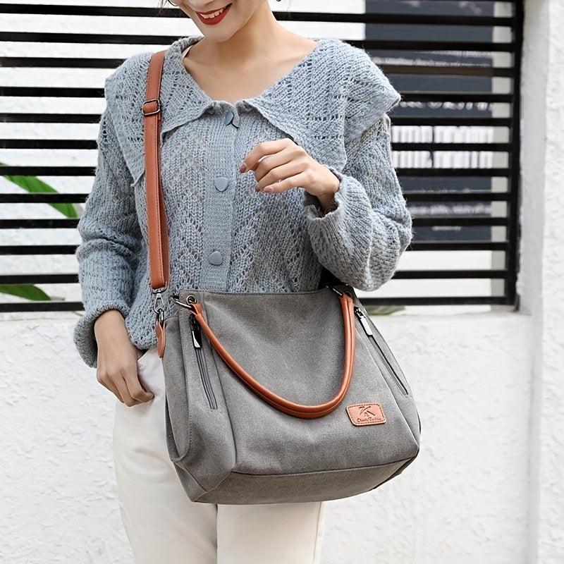 Large Capacity Canvas Tote Bag Lightweight Shoulder Bag