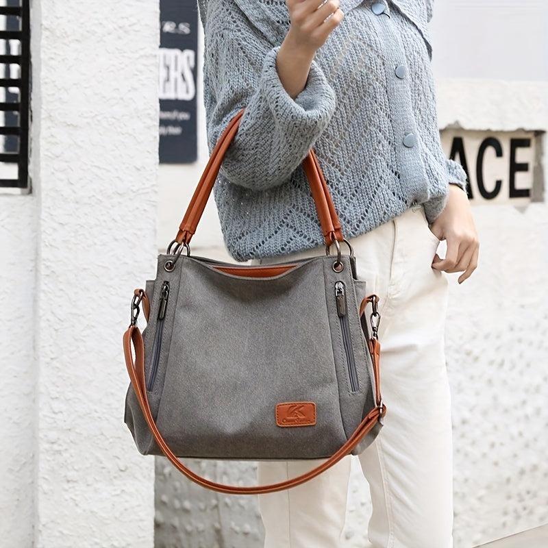 Large Capacity Canvas Tote Bag Lightweight Shoulder Bag