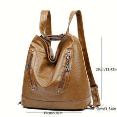 Vintage Solid Backpack for Travel & Work