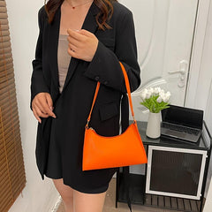 Y2K Crocodile Faux Leather Baguette Bag
