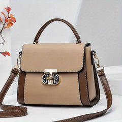 Colorblock Square Shoulder Bag for Work