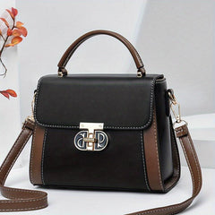 Colorblock Square Shoulder Bag for Work