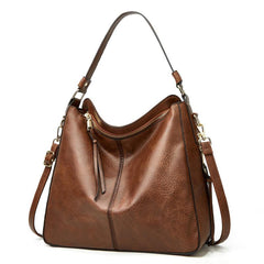 Faux Leather Shoulder Bag Large Crossbody Handbag