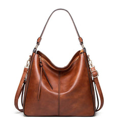Faux Leather Shoulder Bag Large Crossbody Handbag