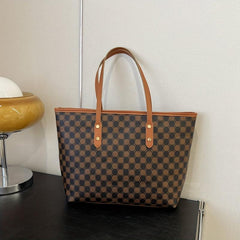 Vintage Printed Tote Bag Large Capacity Shoulder Bag Women's Handbag