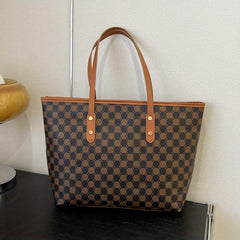 Vintage Printed Tote Bag Large Capacity Shoulder Bag Women's Handbag