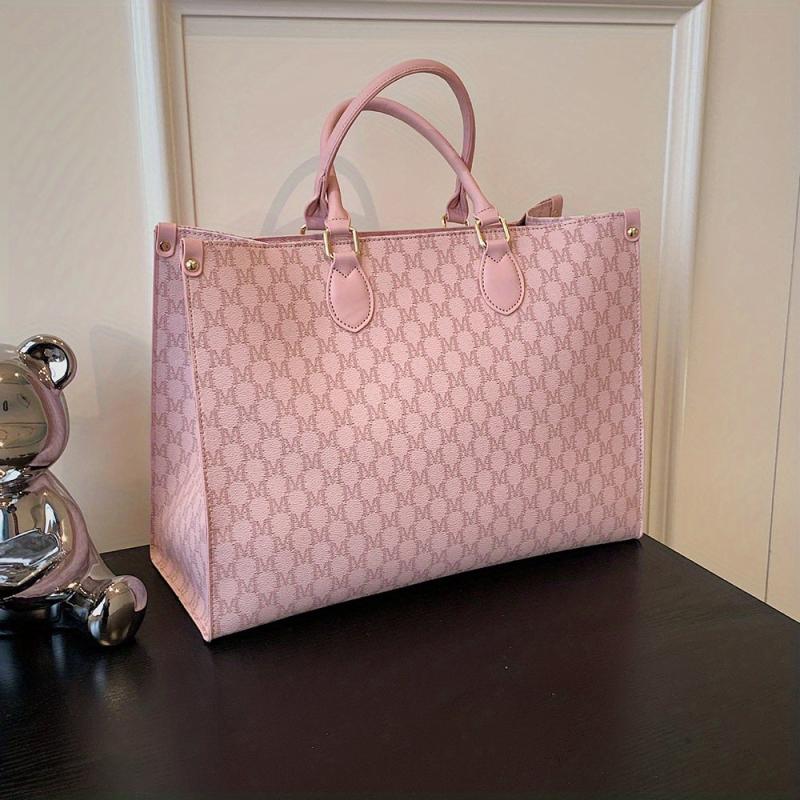 Vintage Geometric Pattern Tote Bag Classic Satchel for Work