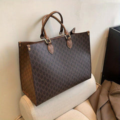 Vintage Geometric Pattern Tote Bag Classic Satchel for Work