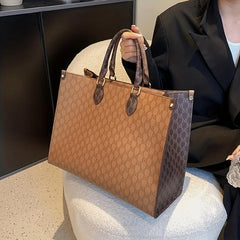 Vintage Geometric Pattern Tote Bag Classic Satchel for Work