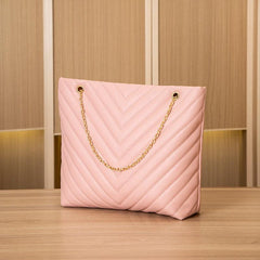 Chain Tote Bag Women's Large Capacity Shoulder Bag Solid Handbag