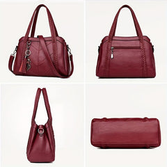 Solid Classic Tote Bag Handbag Women's Shoulder Bag For Work