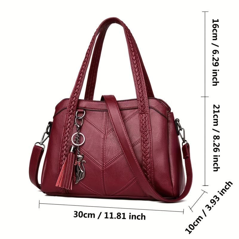 Solid Classic Tote Bag Handbag Women's Shoulder Bag For Work