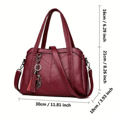 Solid Classic Tote Bag Handbag Women's Shoulder Bag For Work