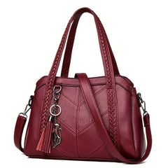 Solid Classic Tote Bag Handbag Women's Shoulder Bag For Work