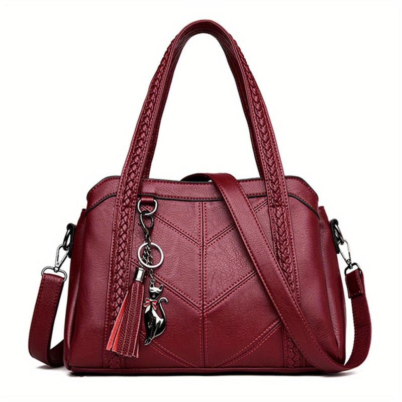 Solid Classic Tote Bag Handbag Women's Shoulder Bag For Work