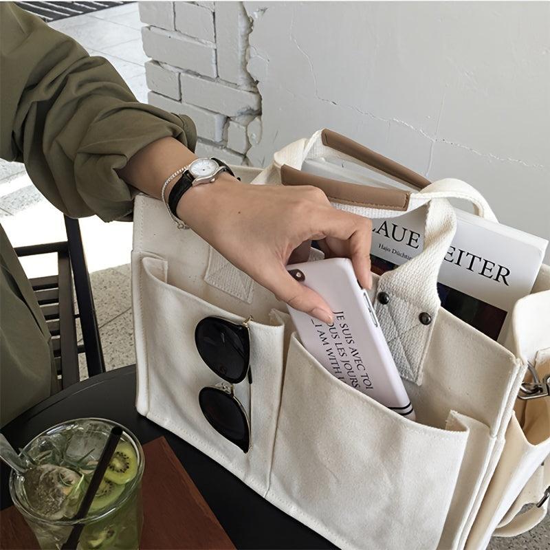 Reusable Canvas Shopping Bag Large Capacity Tote