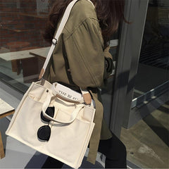 Reusable Canvas Shopping Bag Large Capacity Tote