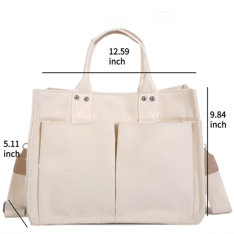 Reusable Canvas Shopping Bag Large Capacity Tote