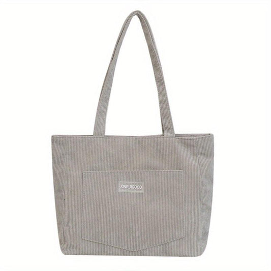 Large Capacity Corduroy Tote Bag Vintage Handbag