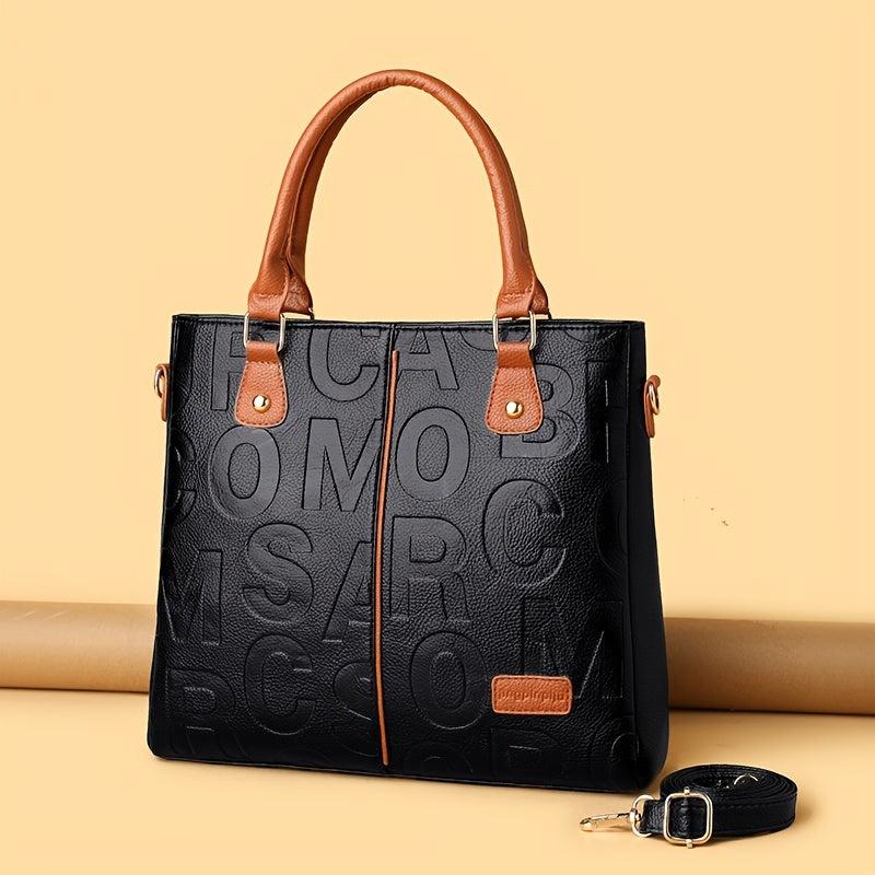 Classic Tote Shoulder Bag with Detachable Strap