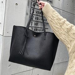 Classic Women's Tote Bag Large Capacity Shoulder Shopping Bag