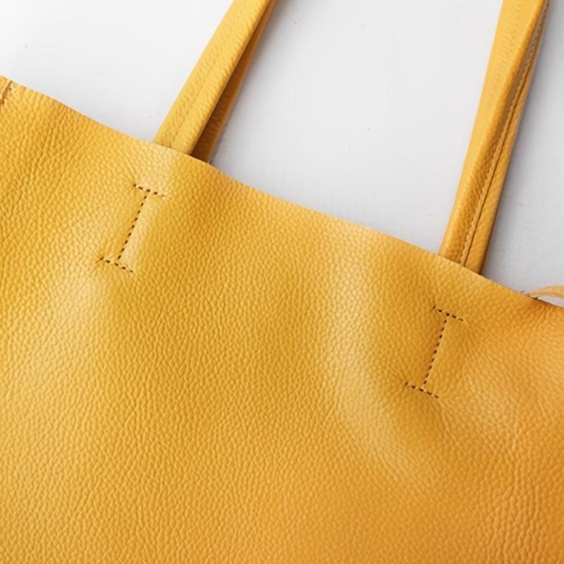 Women's Minimalist Tote Bag Large Capacity Solid Bag For Work