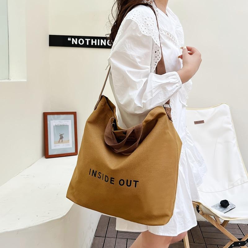 Minimalist Canvas Tote Bag Lightweight Large Shoulder Bag