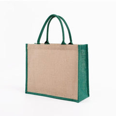 Burlap Tote Handbag Multifunctional Storage Bag Stylish Satchel