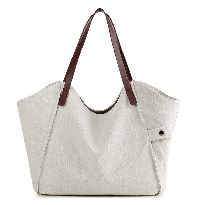 Vintage Canvas Tote Bag Thickened Travel Shoulder Bag Large Capacity