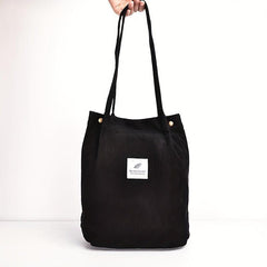Women's Corduroy Tote Bag Large Capacity Casual Shoulder Bag