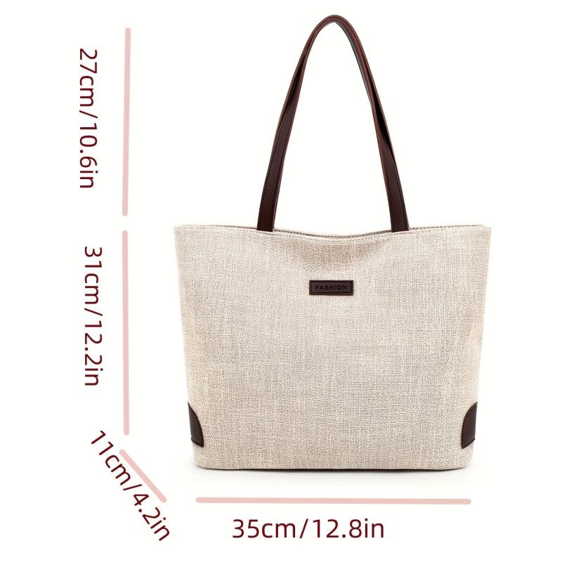 Casual Tote Shoulder Bag Storage Zipper Bag Versatile Travel Bag