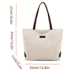 Casual Tote Shoulder Bag Storage Zipper Bag Versatile Travel Bag