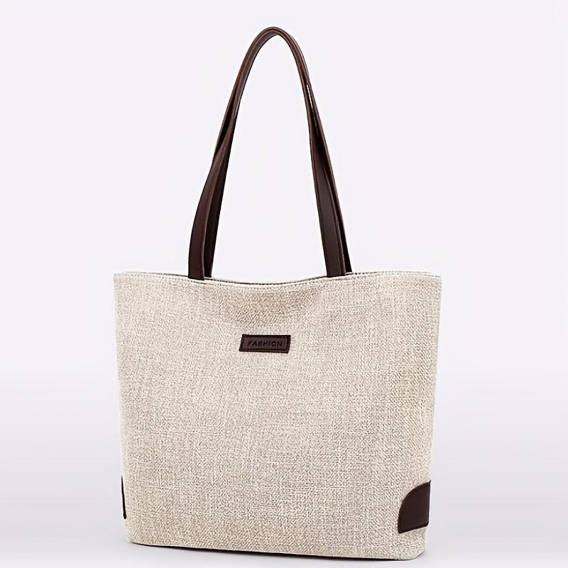 Casual Tote Shoulder Bag Storage Zipper Bag Versatile Travel Bag