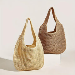 Boho Straw Beach Bag Large Capacity Tote