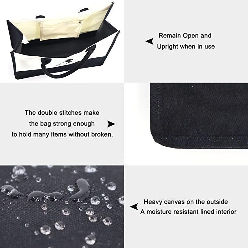 Large Capacity Tote Shoulder Bag with Fixed Straps