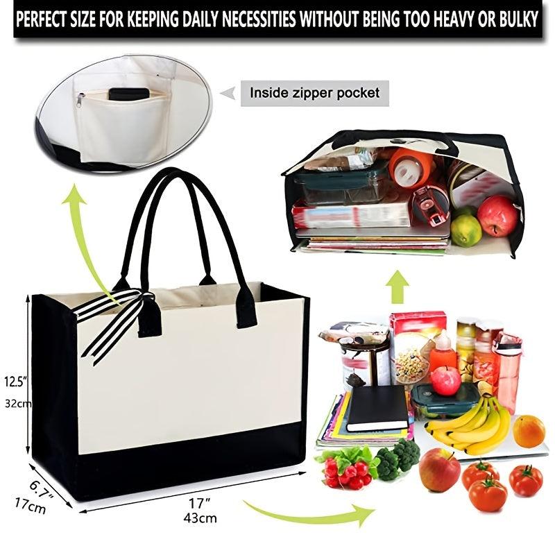 Large Capacity Tote Shoulder Bag with Fixed Straps