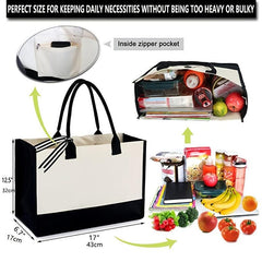 Large Capacity Tote Shoulder Bag with Fixed Straps