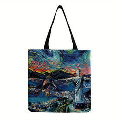 Women's Graphic Print Canvas Bag Lightweight Shoulder Bag