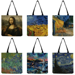 Women's Graphic Print Canvas Bag Lightweight Shoulder Bag