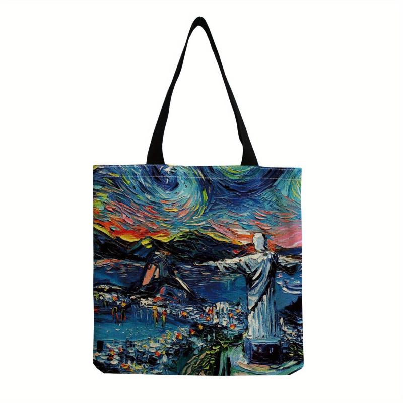 Women's Graphic Print Canvas Bag Lightweight Shoulder Bag
