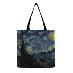 Women's Graphic Print Canvas Bag Lightweight Shoulder Bag