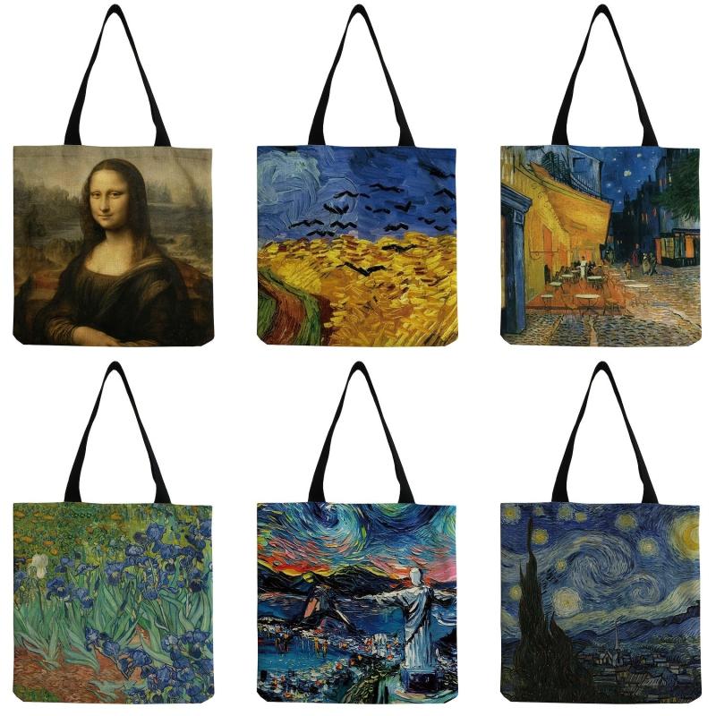 Women's Graphic Print Canvas Bag Lightweight Shoulder Bag