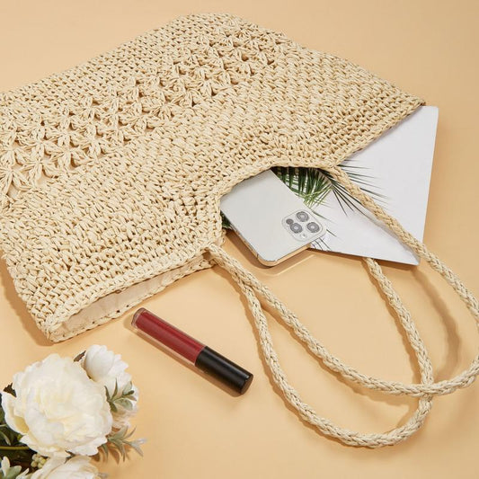 Straw Woven Summer Tote Beach Shoulder Bag