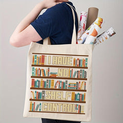 Cartoon Books Print Shoulder Bag Lightweight Shopper Bag