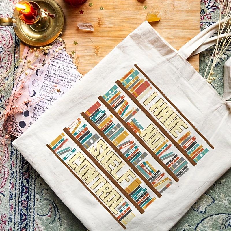 Cartoon Books Print Shoulder Bag Lightweight Shopper Bag