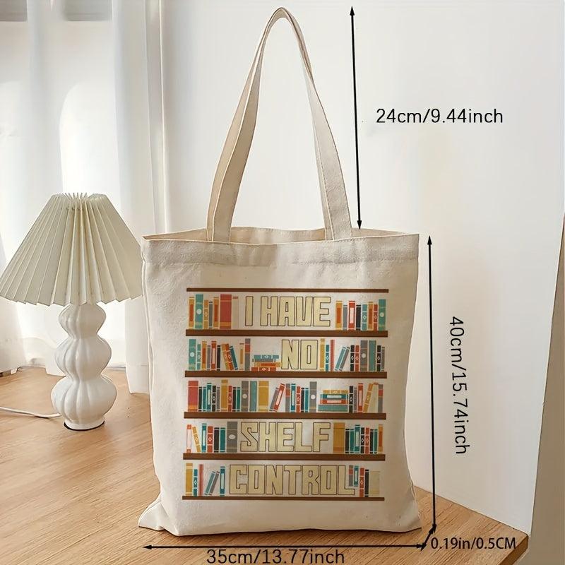 Cartoon Books Print Shoulder Bag Lightweight Shopper Bag