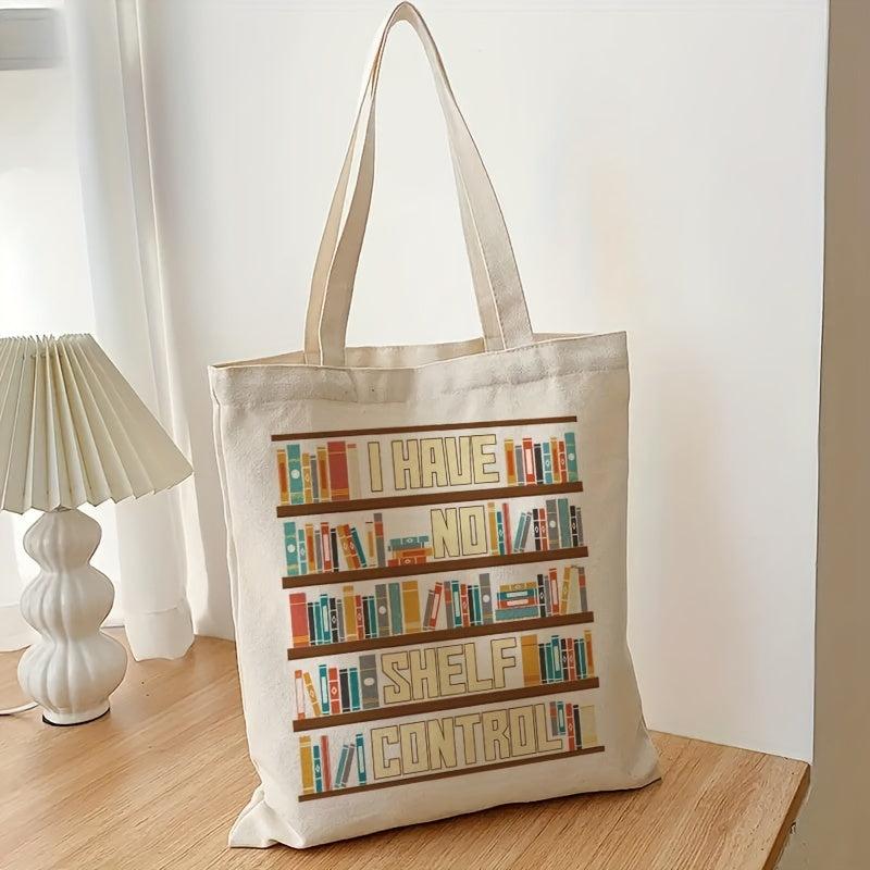 Cartoon Books Print Shoulder Bag Lightweight Shopper Bag